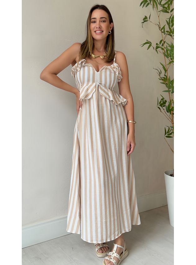 Vestido Longo Mariela - Nude