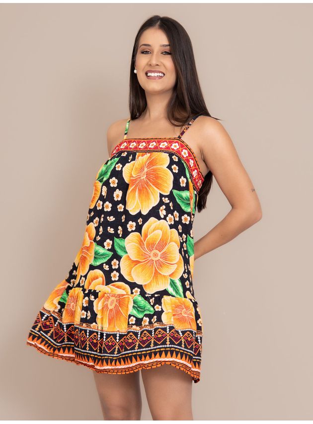 Vestido Curto Soltinho - Preto