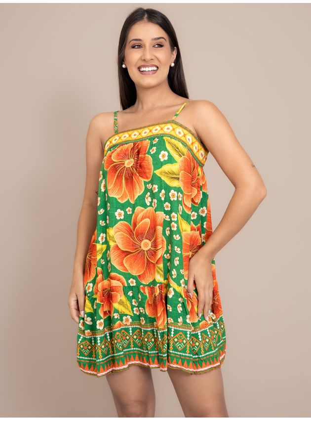 Vestido Curto Soltinho - Verde