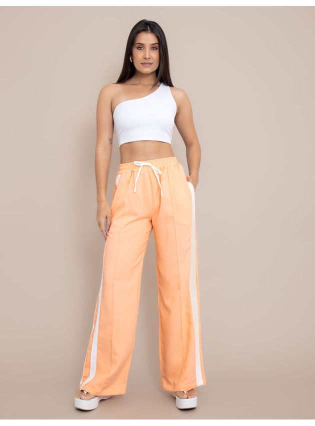Calça Ale Pantalona Tendência - Laranja