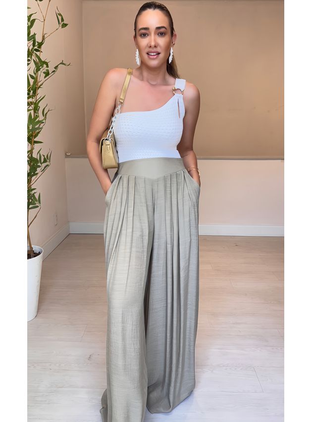 Calça Helena Pantalona - Verde Menta