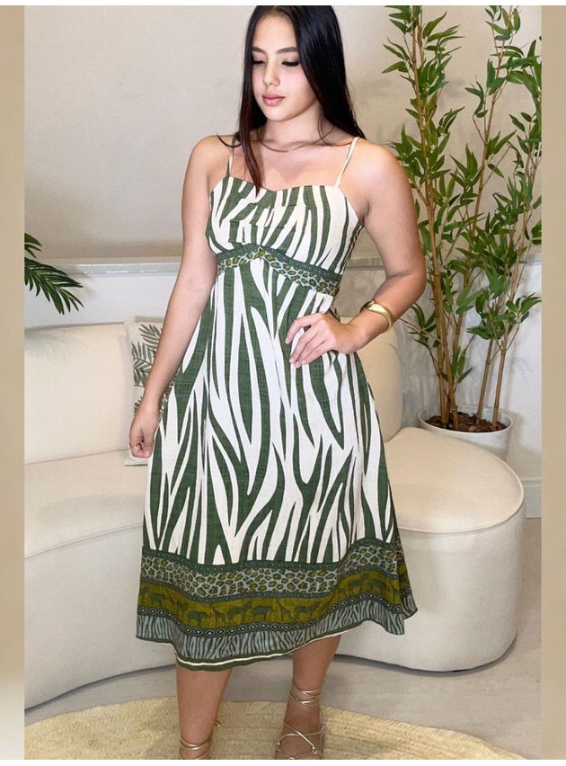 Vestido Midi Debora Estampado