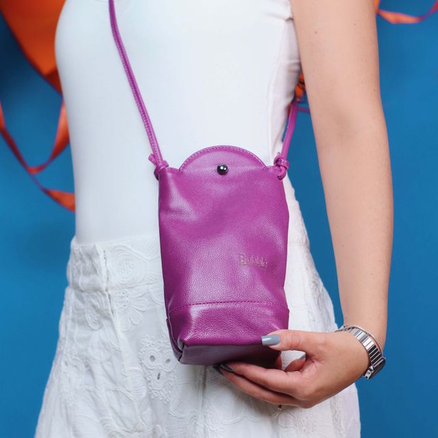 Bolsa de Couro - VIAGEM - Violeta