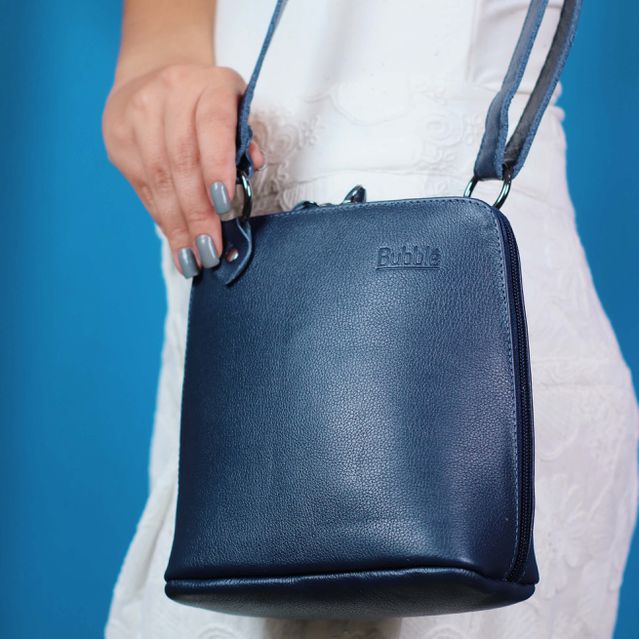 Bolsa de Couro - XODÓZINHA - Azul Anil