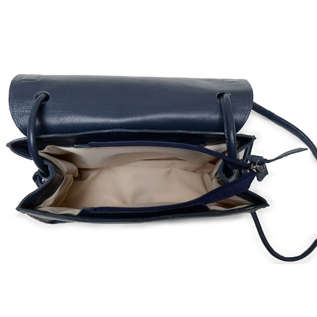 Bolsa de Couro - BEM ME QUER - Azul Marinho