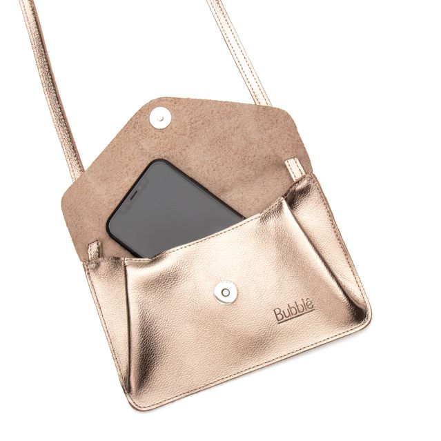 Bolsa de Couro - Carinho - Champagne