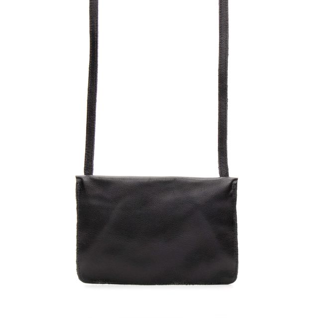 Bolsa de Couro - Carinho - Preta