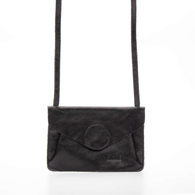 Bolsa de Couro - Carinho - Preta