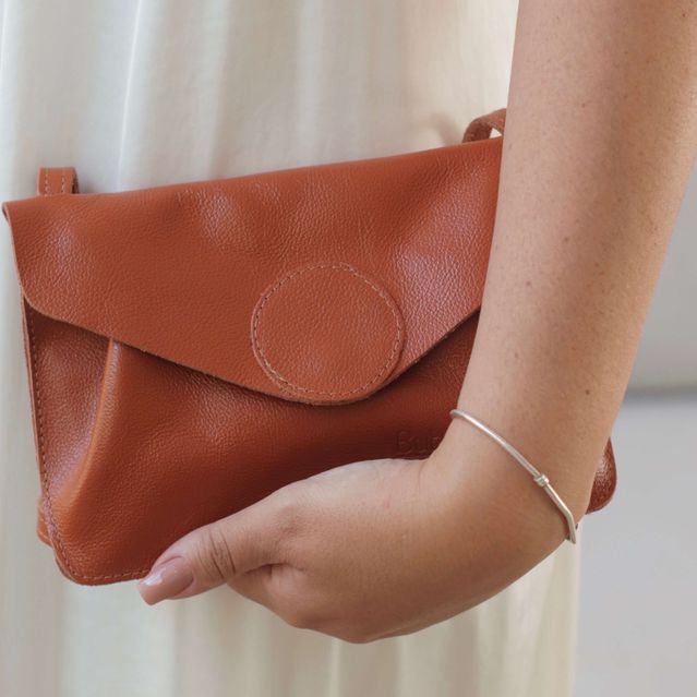 Bolsa de Couro - Carinho - Telha