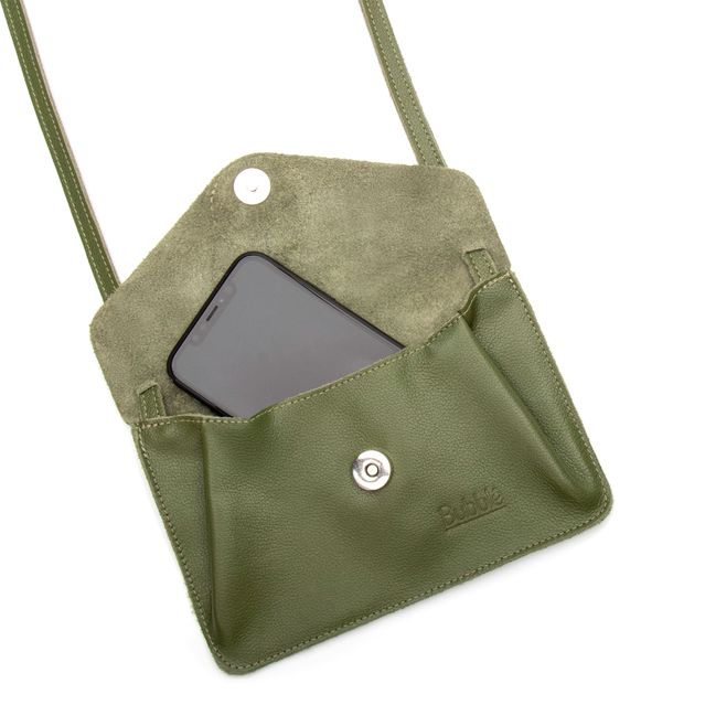 Bolsa de Couro - Carinho - Verde Cacto