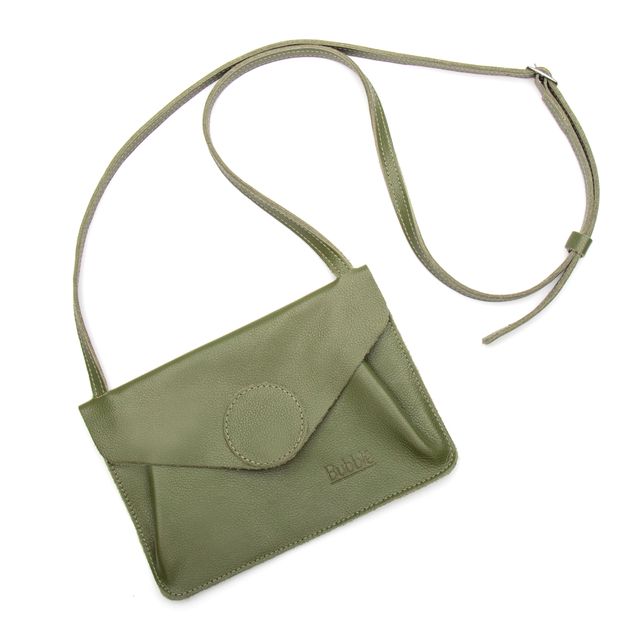 Bolsa de Couro - Carinho - Verde Cacto