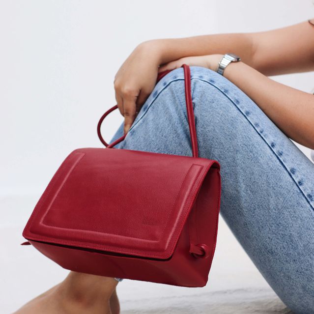 Bolsa de Couro - BEM ME QUER - Vermelha