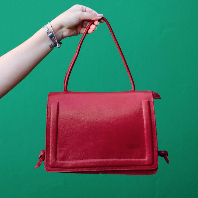 Bolsa de Couro - BEM ME QUER - Vermelha