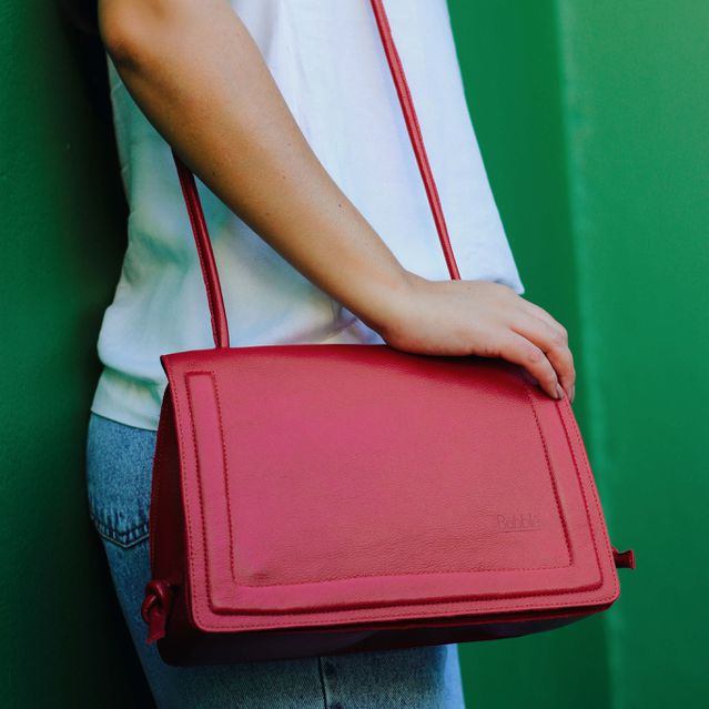 Bolsa de Couro - BEM ME QUER - Vermelha
