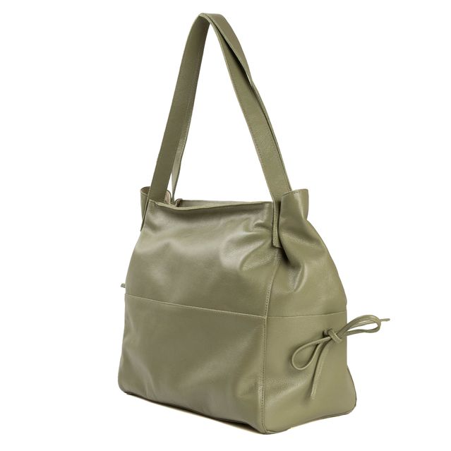 Bolsa de Couro - CONFIAR - Sálvia