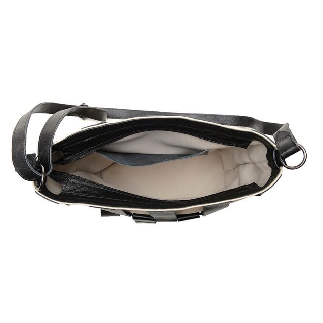 Bolsa de Couro - ÉLO - Off White E Preto