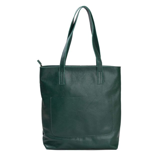 Bolsa de Couro - ENVELOPE - Verde Folha