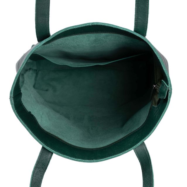 Bolsa de Couro - ENVELOPE - Verde Folha