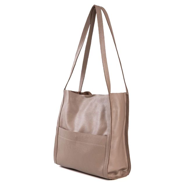 Bolsa de Couro - LITORAL - Amêndoa