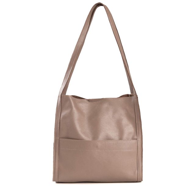 Bolsa de Couro - LITORAL - Amêndoa