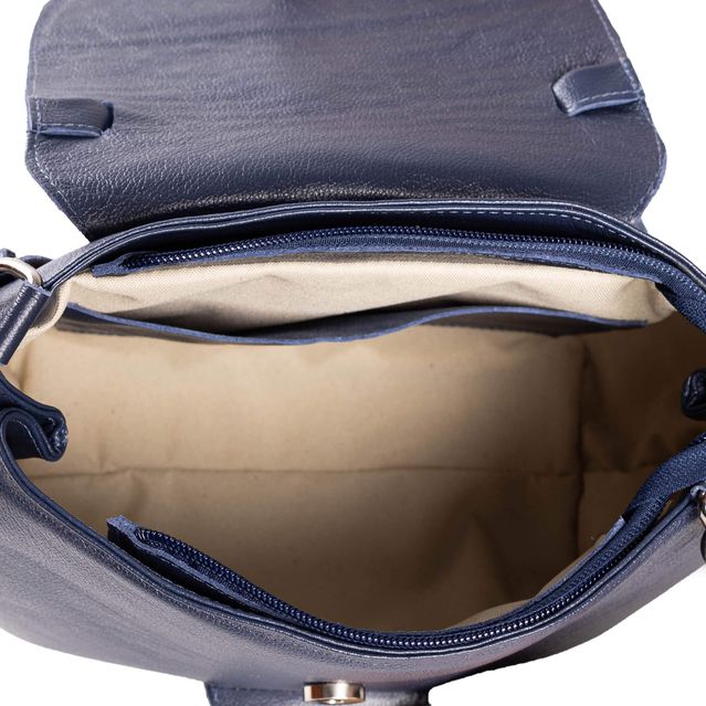 Bolsa de Couro - Mini NASCENTE - Azul Anil