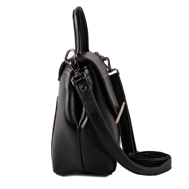 Bolsa de Couro - Mini NASCENTE - Preta e Off White