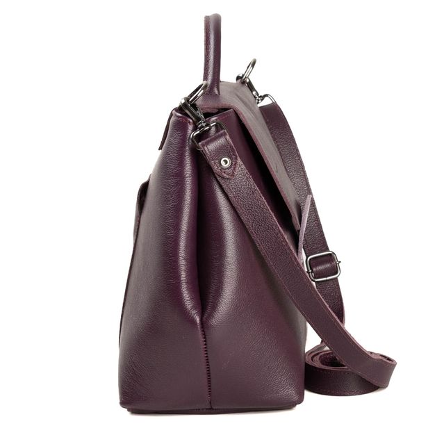 Bolsa de Couro - NASCENTE - Ameixa e Lavanda