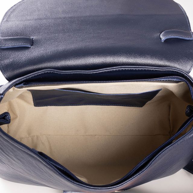 Bolsa de Couro - NASCENTE - Azul Anil