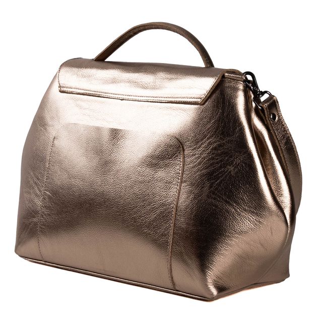 Bolsa de Couro - NASCENTE - Champagne e Off White