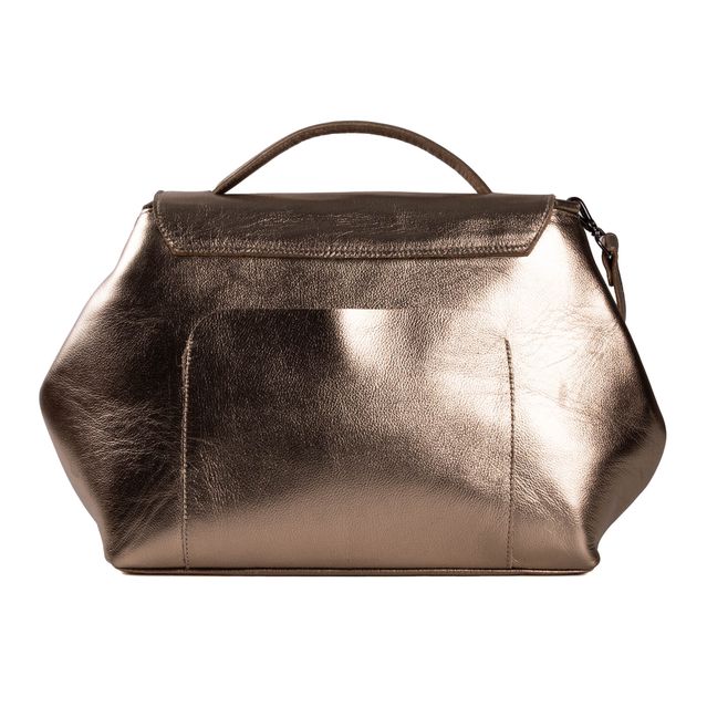 Bolsa de Couro - NASCENTE - Champagne e Off White