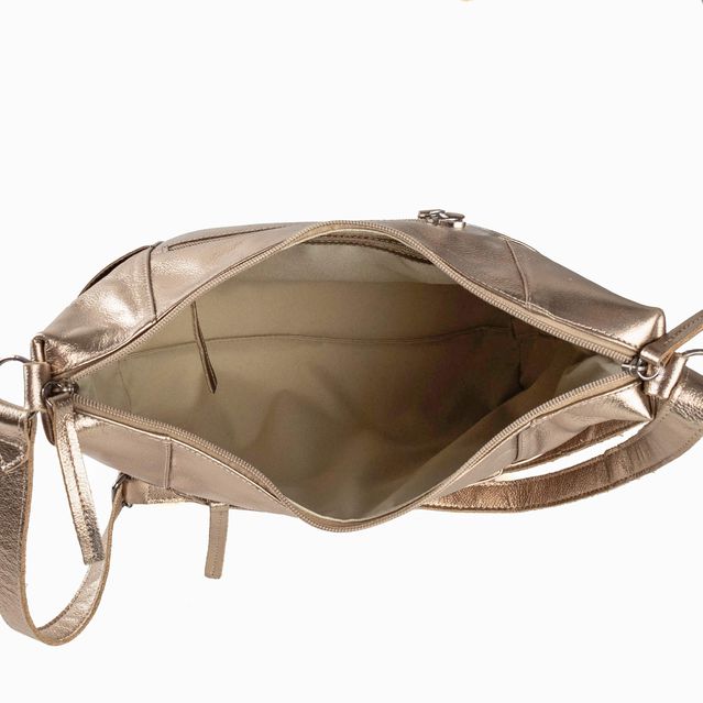 Bolsa de Couro - PARAÍSO - Champagne