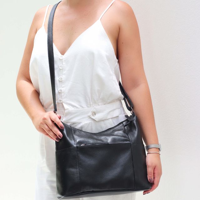 Bolsa de Couro - PARAÍSO - Preta