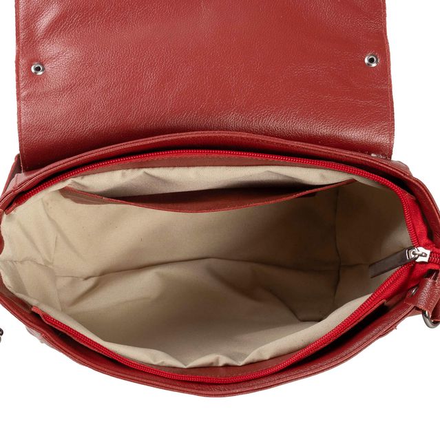 Bolsa de Couro - SERRA - Vermelha