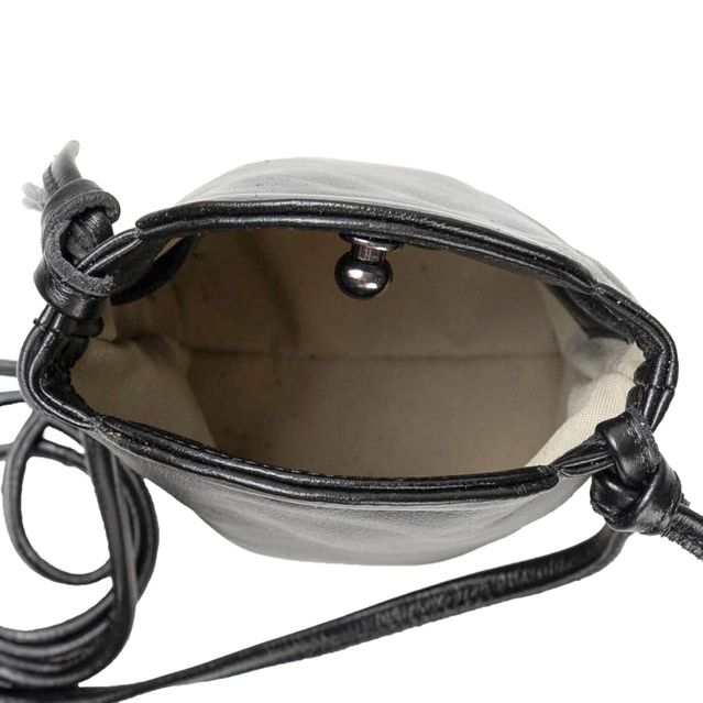 Bolsa de Couro - VIAGEM - Preta e Off White