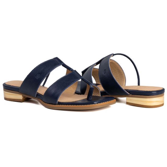 Sandália Rasteira - BRISA - Azul Anil - 914.38