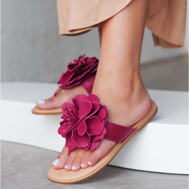 Sandália Rasteira - FLOR - Pitaya - 882.03 