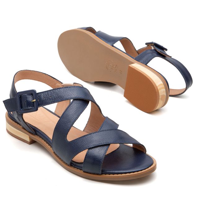 Sandália Rasteira - ILUMINAR - Azul Anil - 842.120