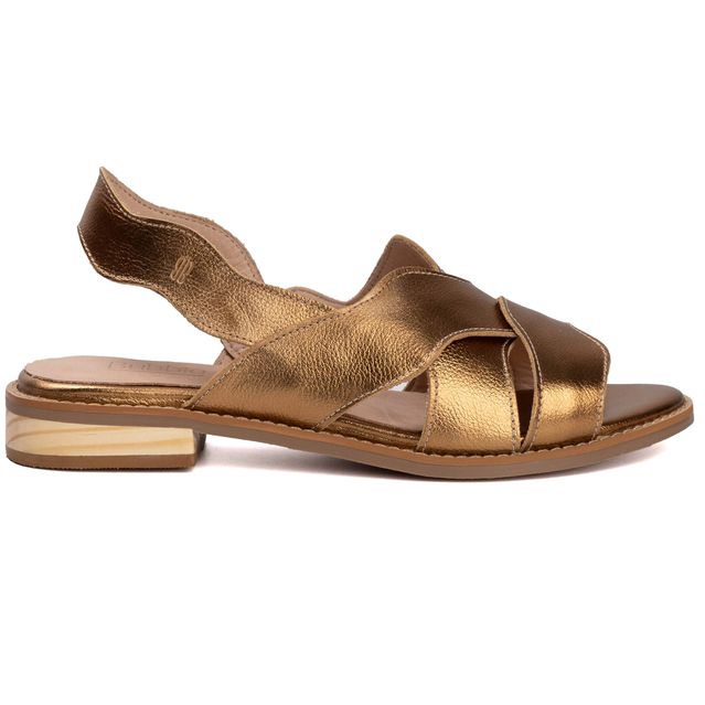 Sandália Rasteira - ONDAS - Bronze - 842.91