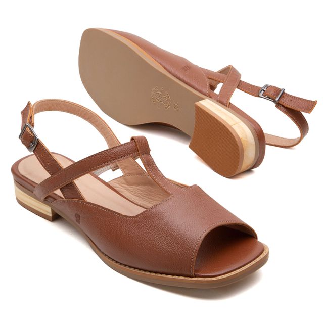 Sandália Rasteira - SERENA - Chocolate - 914.43