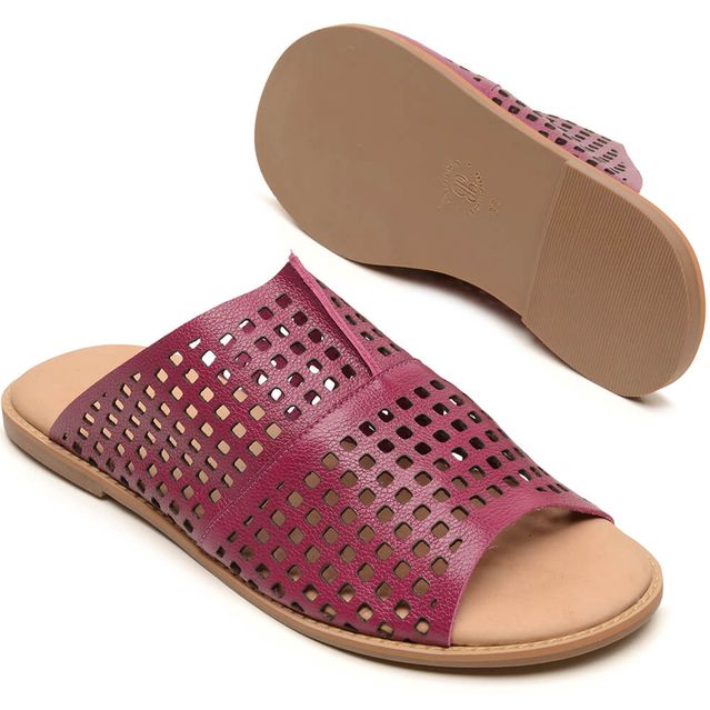 Sandália Rasteira - SOSSEGO - Pitaya - 882.02
