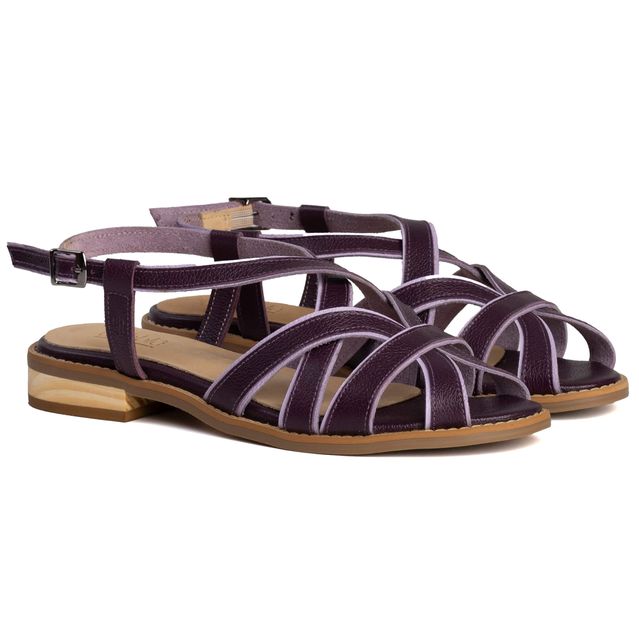 Sandália Rasteira - VOAR - Ameixa e Lavanda - 842.99