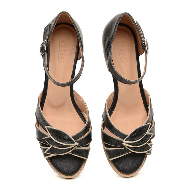 Sandália - TRANSMITIR - Preta e Off White - 965. 41