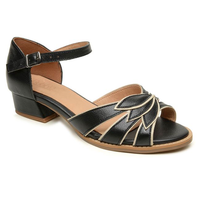 Sandália - TRANSMITIR - Preta e Off White - 965. 41