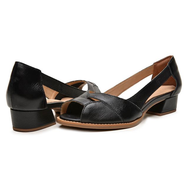Sapato Peep Toe ENERGIA - Preto - 965.14
