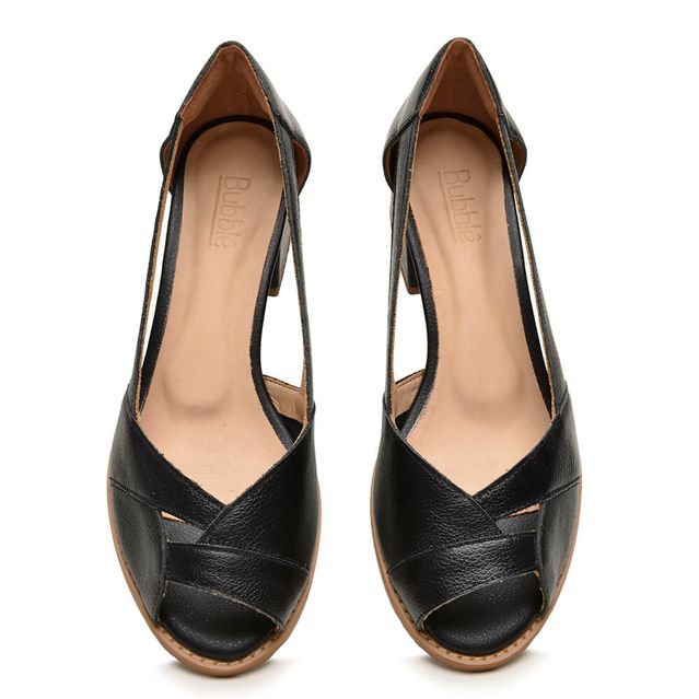 Sapato Peep Toe ENERGIA - Preto - 965.14