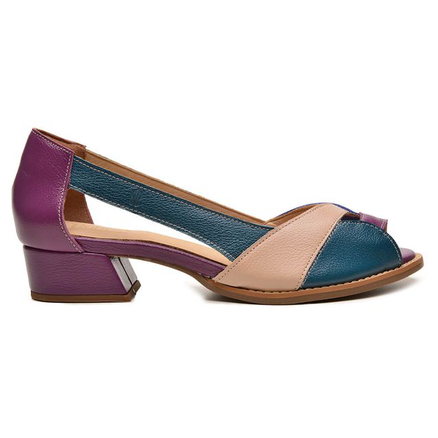 Sapato Peep Toe ENERGIA - Purple, Petróleo, Azul e Nude - 965.14 