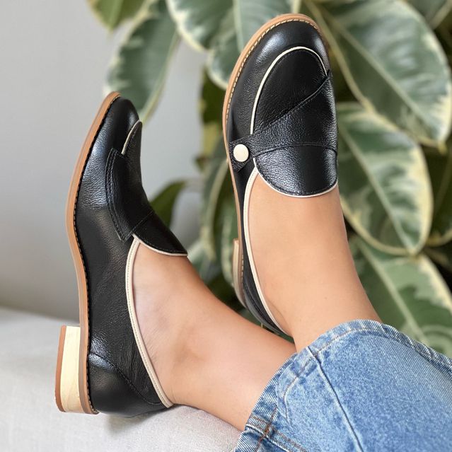 Sapato SOFISTICAR - Preto e Off White - 664.14
