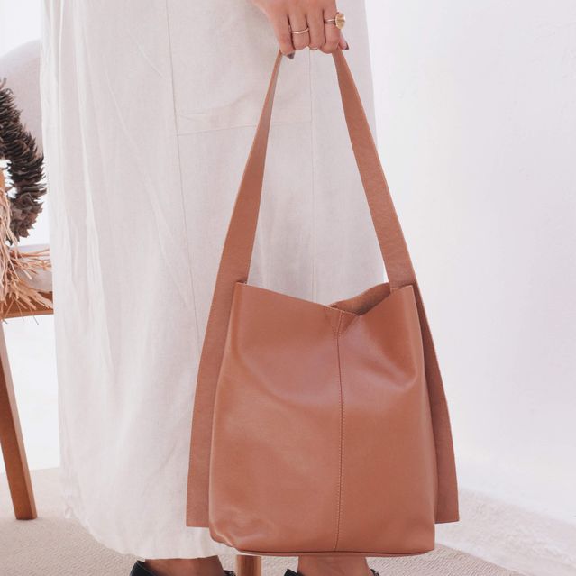 Bolsa de Couro - ASAS - Caramelo