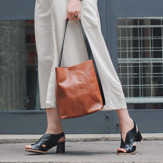 Bolsa de Couro - ASAS - Chocolate e Preto