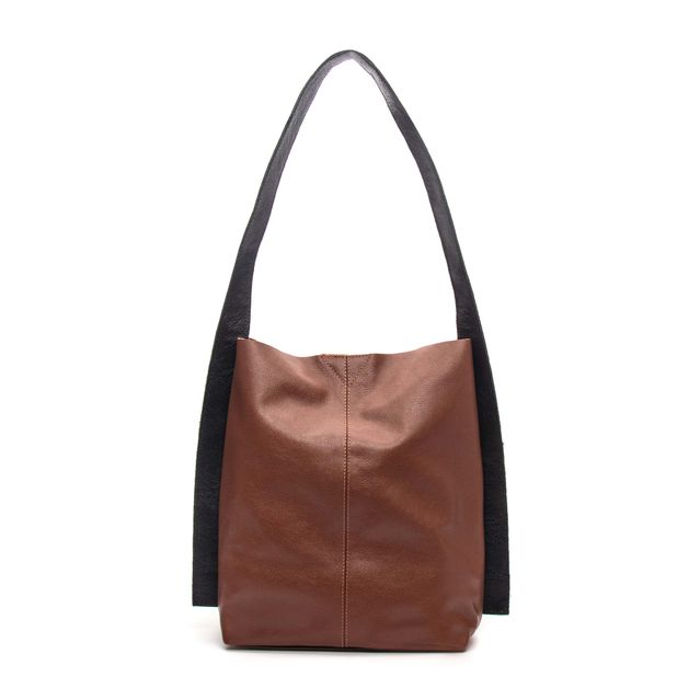 Bolsa de Couro - ASAS - Chocolate e Preto